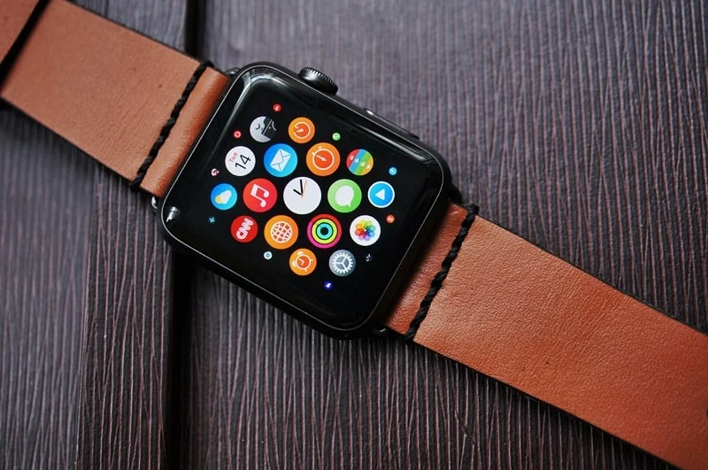 AWBF93-D60 handgefertigt Vintage Leder Uhrenarmband incl. Lugs Adapter für Apple Watch (oder Apple Watch Sport) 42mm oder 38mm – Bild 4